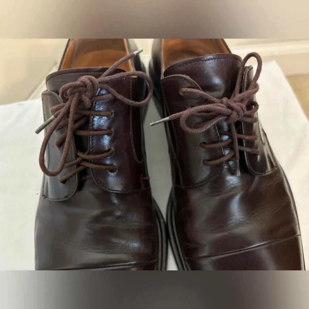 Mezlan Made in Spain Handcrafted Dark Brown Men’s Dress Shoes 9.5 M or 9-1/2 M - Picture 6 of 15